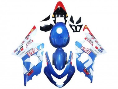 Großhandel Suzuki GSXR 600 / GSXR 750 Motorrad Verkleidung 2004-2005 - Blau Weiss Rot Motul