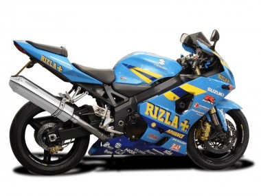Großhandel Suzuki GSXR 600 / GSXR 750 Motorrad Verkleidung 2004-2005 - Hellblau Gelb Rizla Motul