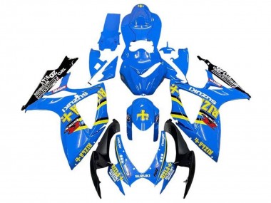Großhandel Suzuki GSXR 600 / GSXR 750 Motorrad Verkleidung 2006-2007 - Blau Gelb Schwarz Rizla
