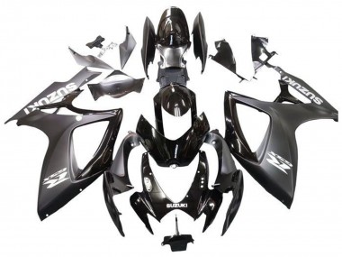 Großhandel Suzuki GSXR 600 / GSXR 750 Motorrad Verkleidung 2006-2007 - Matt Schwarz Glanzendes Schwarz Weiss