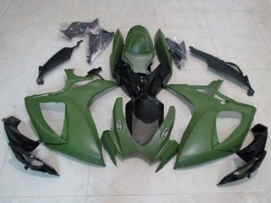 Großhandel Suzuki GSXR 600 / GSXR 750 Motorrad Verkleidung 2006-2007 - Armee Grun Glanzendes Schwarz