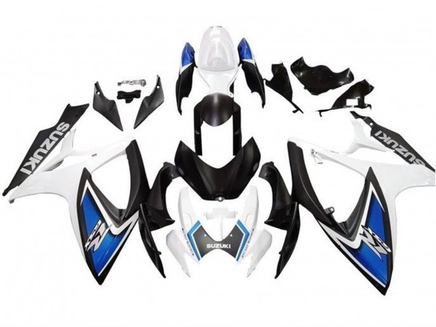 Großhandel Suzuki GSXR 600 / GSXR 750 Motorrad Verkleidung 2006-2007 - Weiss Blau Matt Schwarz
