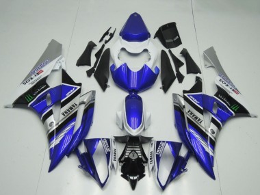 Großhandel Yamaha YZF R6 Motorrad Verkleidung 2006-2007 - Weiss Blau Silber Schwarz ENEOS Monster