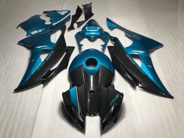Großhandel Yamaha YZF R6 Motorrad Verkleidung 2008-2016 - Blau Carbonfaser Stil