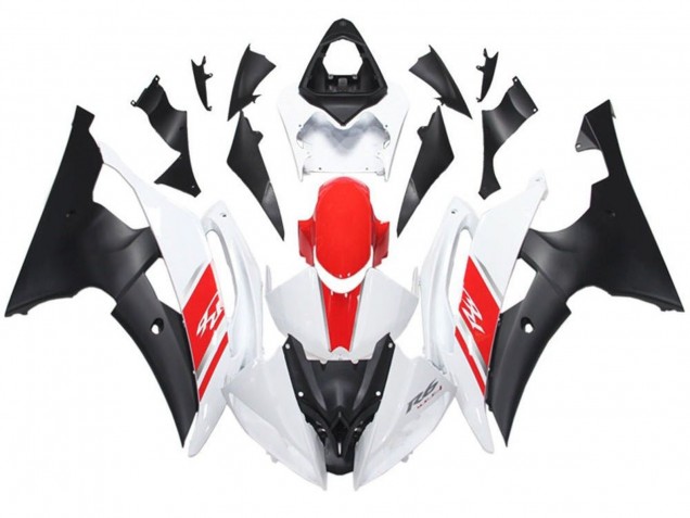 Großhandel Yamaha YZF R6 Motorrad Verkleidung 2008-2016 - Weiss Rot Matt Schwarz