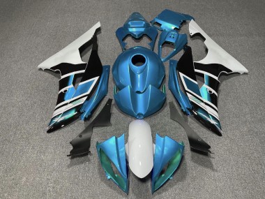 Großhandel Yamaha YZF R6 Motorrad Verkleidung 2008-2016 - Weiss Blau Schwarz Streifen