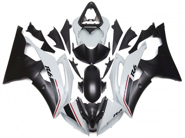 Großhandel Yamaha YZF R6 Motorrad Verkleidung 2008-2016 - Weiss Matt Schwarz Rot