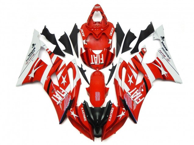 Großhandel Yamaha YZF R6 Motorrad Verkleidung 2008-2016 - Weiss Rot Schwarz Fiat