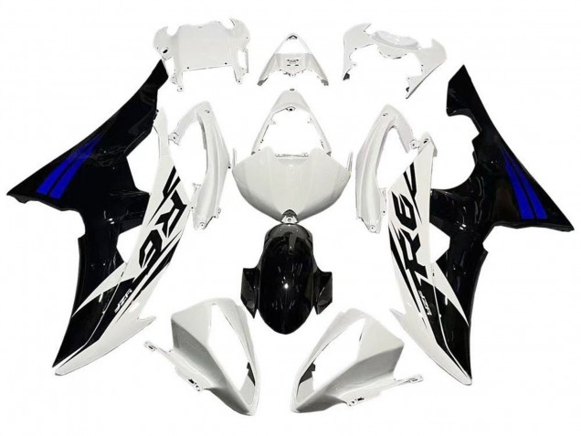 Großhandel Yamaha YZF R6 Motorrad Verkleidung 2008-2016 - Weiss Blau Glanzendes Schwarz