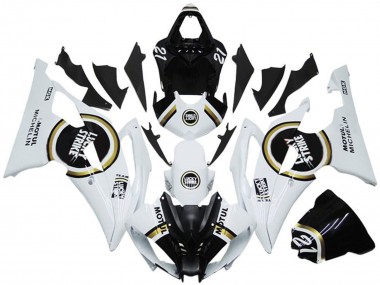 Großhandel Yamaha YZF R6 Motorrad Verkleidung 2008-2016 - Weiss Schwarz Lucky Strike