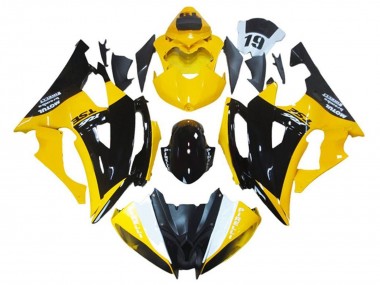 Großhandel Yamaha YZF R6 Motorrad Verkleidung 2008-2016 - Gelb Glanzendes Schwarz