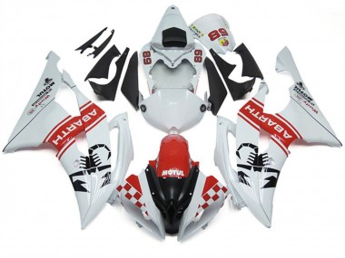 Großhandel Yamaha YZF R6 Motorrad Verkleidung 2008-2016 - Weiss Rot Schwarz Motul Michelin Abarth 89