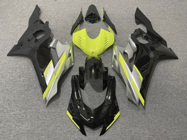 Großhandel Yamaha YZF R6 Motorrad Verkleidung 2017-2023 - Grau Neon Gelb Glanzendes Schwarz