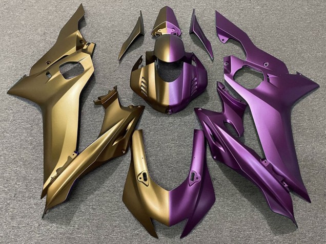 Großhandel Yamaha YZF R6 Motorrad Verkleidung 2017-2023 - Matt Gold Lila Geteiltes