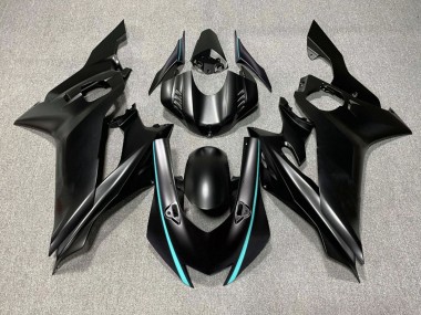Großhandel Yamaha YZF R6 Motorrad Verkleidung 2017-2023 - Matt Schwarz Turkis Blau