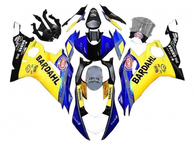 Großhandel Yamaha YZF R6 Motorrad Verkleidung 2017-2023 - Gelb Blau Schwarz Bardahl