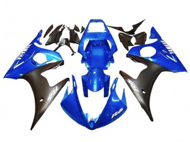 Großhandel Yamaha YZF R6 Motorrad Verkleidung 2003-2004 - Blau Matt Schwarz Weiss Aufkleber