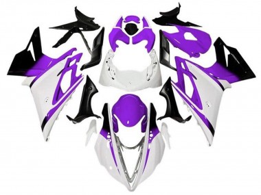 Großhandel Triumph Daytona 675 Triple Motorrad Verkleidung 2013-2016 - Weiss Lila Glanzendes Schwarz