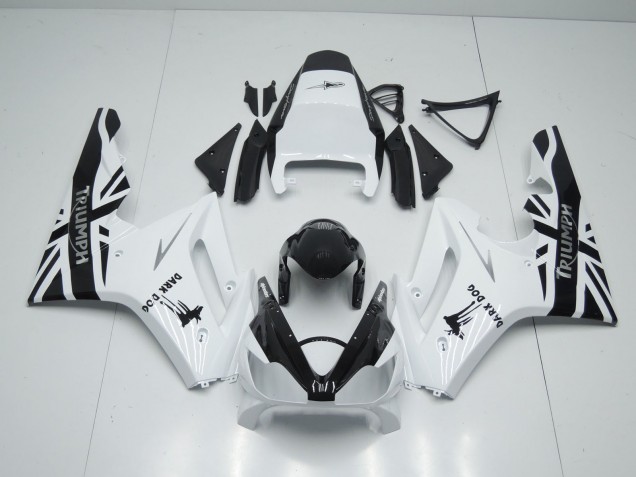 Großhandel Triumph Daytona 675 Triple Motorrad Verkleidung 2006-2008 - Weiss Glanzendes Schwarz Dunkel Dog