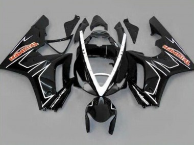 Großhandel Triumph Daytona 675 Triple Motorrad Verkleidung 2006-2008 - Glanzendes Schwarz Weiss Streifen