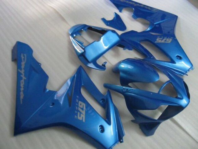 Großhandel Triumph Daytona 675 Triple Motorrad Verkleidung 2006-2008 - Blau Silber Aufkleber