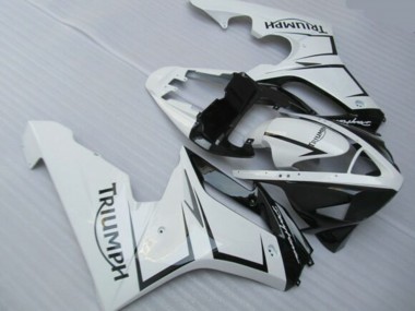 Großhandel Triumph Daytona 675 Triple Motorrad Verkleidung 2006-2008 - Weiss Glanzendes Schwarz