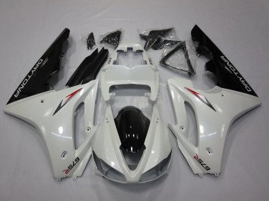 Großhandel Triumph Daytona 675 Triple Motorrad Verkleidung 2009-2012 - Weiss Glanzendes Schwarz