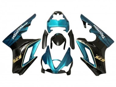 Großhandel Triumph Daytona 675 Triple Motorrad Verkleidung 2009-2012 - Blau Grun Blau Glanzendes Schwarz