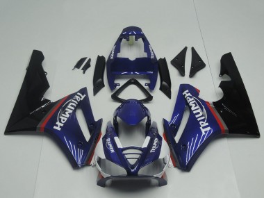 Großhandel Triumph Daytona 675 Triple Motorrad Verkleidung 2009-2012 - Blau Rot Glanzendes Schwarz