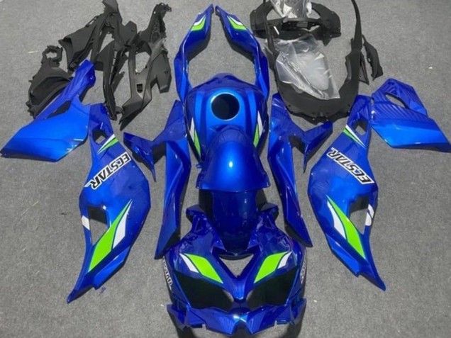 Großhandel Kawasaki ZX4R ZX-4RR Motorrad Verkleidung 2019-2025 - Blau Grun Ecstar