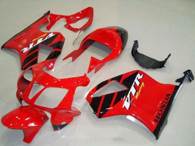 Großhandel Honda VTR1000 Motorrad Verkleidung 2000-2006 - Rot Schwarz Streifen
