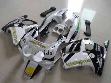 Großhandel Honda CBR250RR MC19 Motorrad Verkleidung 1988-1989 - Weiss Gelb Glanzendes Schwarz Hannspree