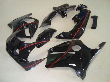Großhandel Honda CBR250RR MC19 Motorrad Verkleidung 1988-1989 - Glanzendes Schwarz Rot Linie