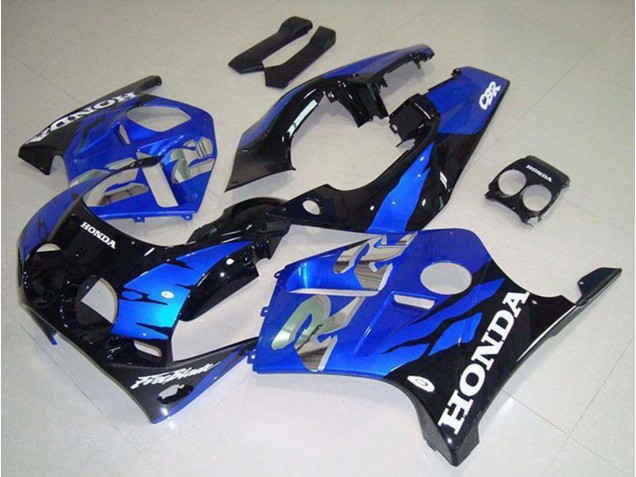 Großhandel Honda CBR250RR MC19 Motorrad Verkleidung 1988-1989 - Blau Glanzendes Schwarz
