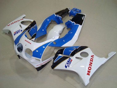 Großhandel Honda CBR250RR MC19 Motorrad Verkleidung 1988-1989 - Weiss Hellblau Glanzendes Schwarz