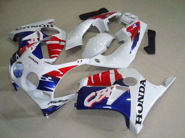 Großhandel Honda CBR250RR MC19 Motorrad Verkleidung 1988-1989 - Weiss Rot Blau