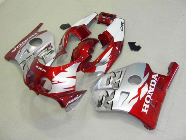 Großhandel Honda CBR250RR MC22 Motorrad Verkleidung 1990-1998 - Silber Rot