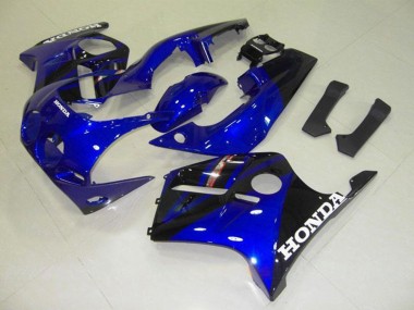 Großhandel Honda CBR250RR MC22 Motorrad Verkleidung 1990-1998 - Blau Glanzendes Schwarz Weiss Aufkleber