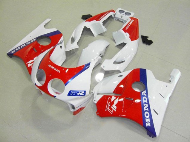 Großhandel Honda CBR250RR MC22 Motorrad Verkleidung 1990-1998 - Weiss Rot Blau