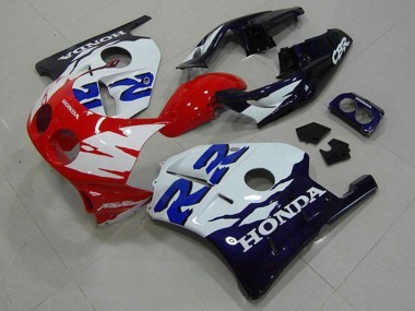 Großhandel Honda CBR250RR MC22 Motorrad Verkleidung 1990-1998 - Weiss Rot Glanzendes Schwarz