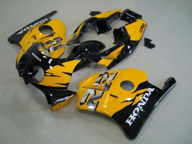 Großhandel Honda CBR250RR MC22 Motorrad Verkleidung 1990-1998 - Gelb Glanzendes Schwarz