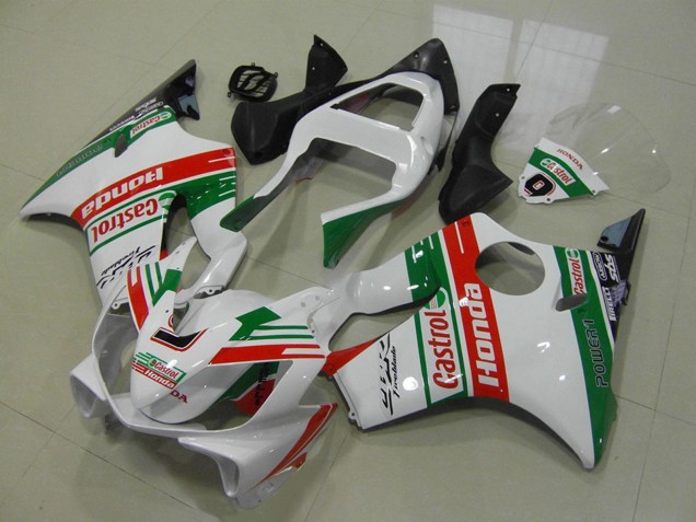 Großhandel Honda CBR600 F4i Motorrad Verkleidung 2001-2003 - Weiss Rot Grun Castrol
