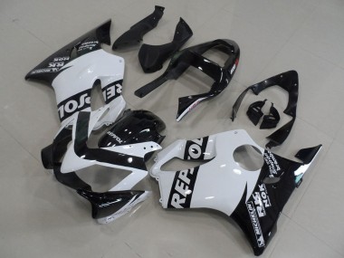 Großhandel Honda CBR600 F4i Motorrad Verkleidung 2001-2003 - Weiss Glanzendes Schwarz Repsol