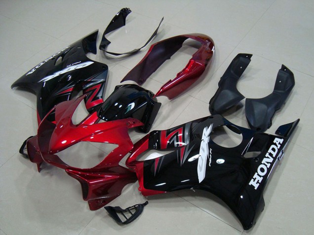 Großhandel Honda CBR600 F4i Motorrad Verkleidungen Kit 2004-2007 - Rot Glanzendes Schwarz