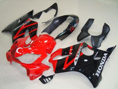 Großhandel Honda CBR600 F4i Motorrad Verkleidung Kit 2004-2007 - Rot Glanzendes Schwarz
