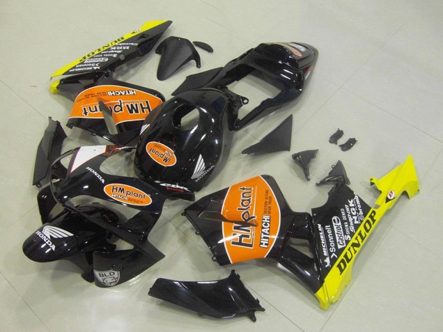 Großhandel Honda CBR600RR Motorrad Verkleidung 2003-2004 - Glanzendes Schwarz Orange Gelb Hm Plant Dunlop