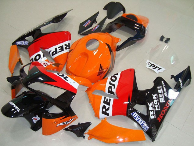 Großhandel Honda CBR600RR Motorrad Verkleidung 2003-2004 - Orange Weiss Rot Glanzendes Schwarz Repsol