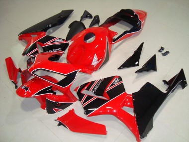 Großhandel Honda CBR600RR Motorrad Verkleidungen Kit 2003-2004 - Rot Glanzendes Schwarz