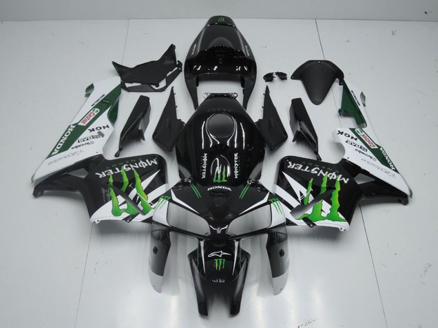Großhandel Honda CBR600RR Motorrad Verkleidung 2005-2006 - Glanzendes Schwarz Weiss Grun Monster