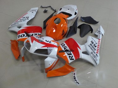 Großhandel Honda CBR600RR Motorrad Verkleidungen Kit 2005-2006 - Orange Weiss Rot Glanzendes Schwarz Repsol